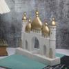 Ramadans Eid Home Decorations Gold and White Mosque Tower Islamic Eid Mubarak Decors Table Ornament Gift for Women Men