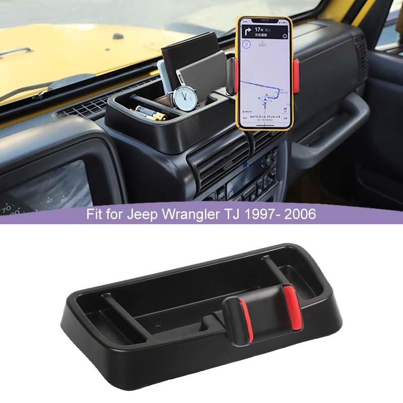 Auto Mittelkonsole Handyhalter Aufbewahrungsbox GPS Ständer Halterung Passend Für Jeep Wrangler TJ 1997-2006 Autozubehör