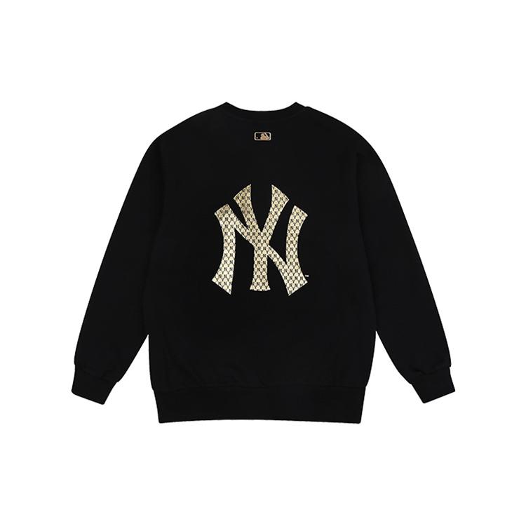 

New MLB Old Flower Sweatshirts Unisex Black 31MTX7011-50L XS