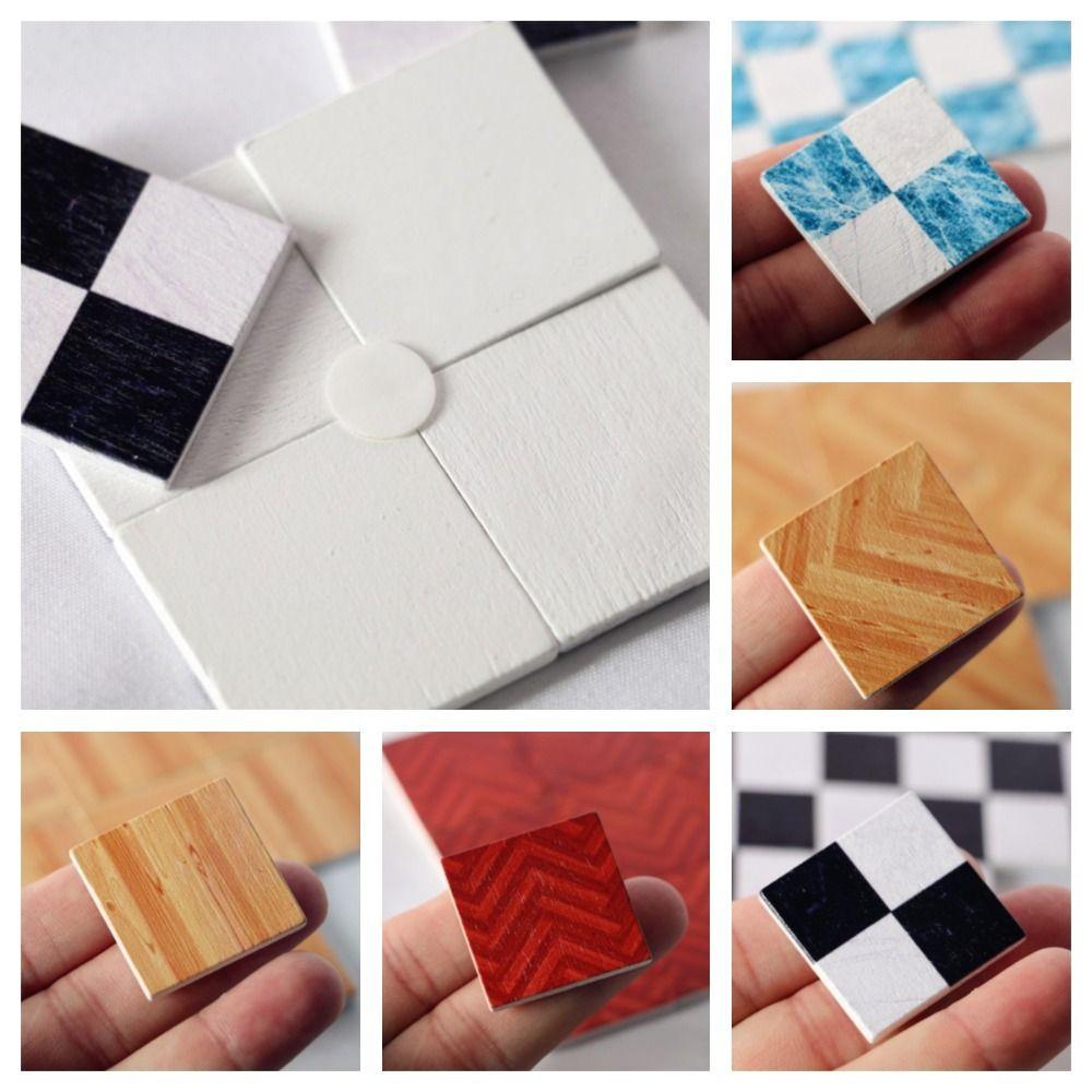 9pcs/set Square 1:6/1:12 Doll House Furniture OB11 Doll House Tiled Wall  Kids/Children/Toddler