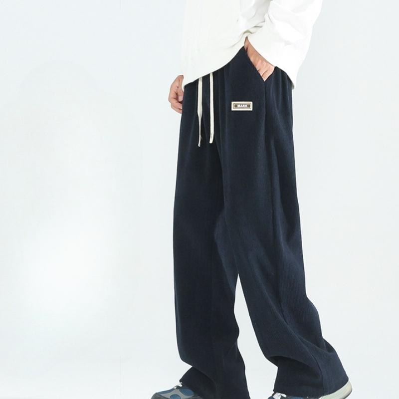 

Corduroy Pants Men s Autumn and Winter Pants Plus Size Straight Pants Men s American High Street Wide-leg Casual Pants L