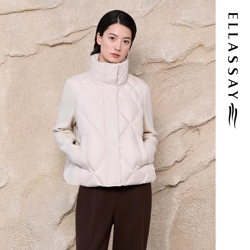 

ELLASSAY Women s Elegant Spliced Down Jacket M