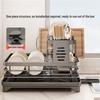 Stainless Steel Double Layer Dish Rack: Drains Bowls, Plates, and Chopsticks