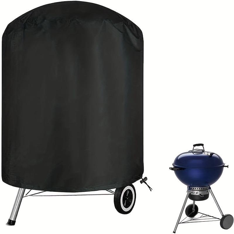 Heavy Duty Round Charcoal Grill Cover Outdoor Waterproof Smoker Protector Fit Holland Brinkmann Jenn Air Char Broil Kettle Grill 58x77cm чёрный