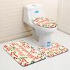 Christmas Bathroom Floor Mat Toilet Three-Piece Set