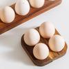 Wooden Egg Holder Rustic Egg Tray 4 or 6 Slots Countertop Egg Organizer for Kitchen Refrigerator Dining Table