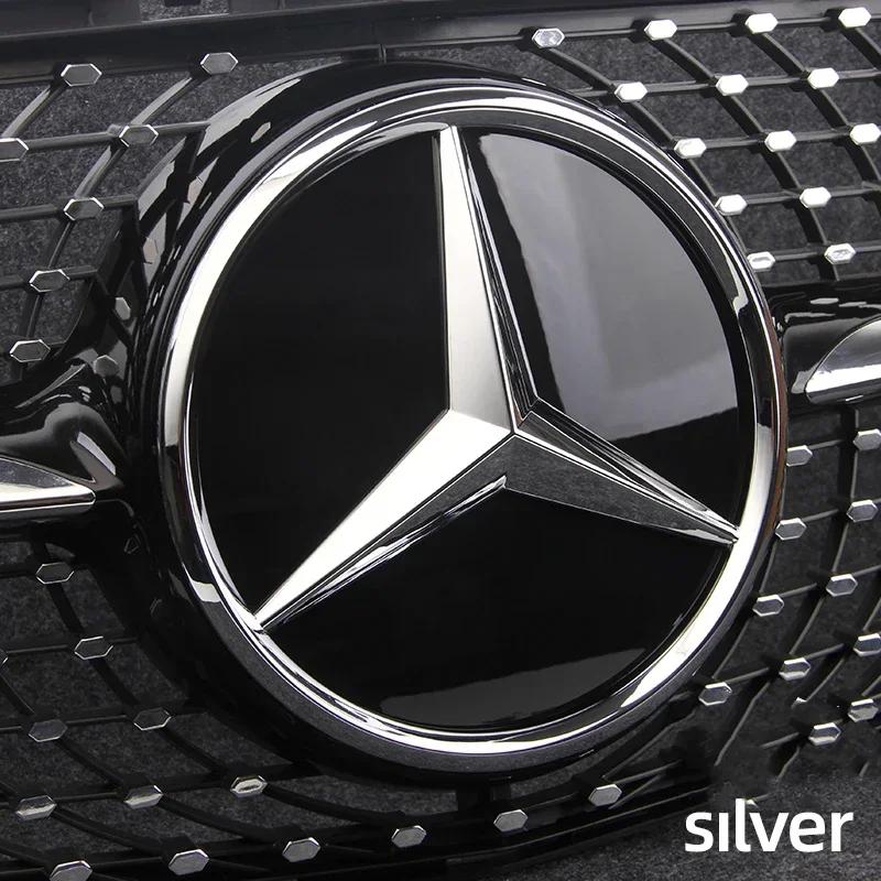 1pcs Car Front Grille Emblem Star Badge Logo Mirror For Mercedes Benz W205 W204 W253 W213 W206 W166 gle glc