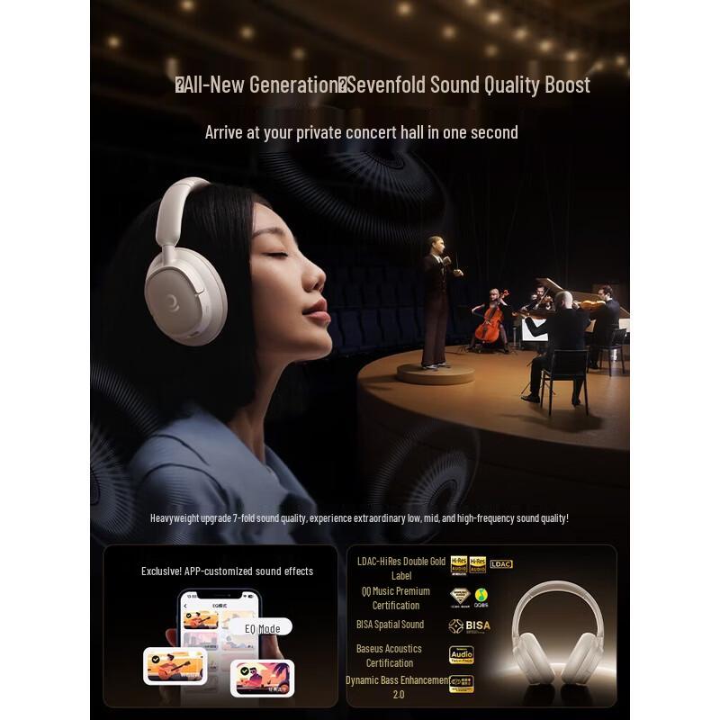 BASEUS BH1 NC AI Translation Over-ear Headphones