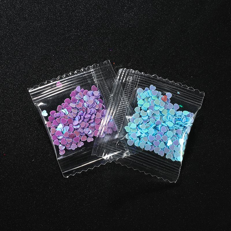 Fashion Heart Sequin Pack: Solid Color Nail Art & Phone Case Decoration DIY