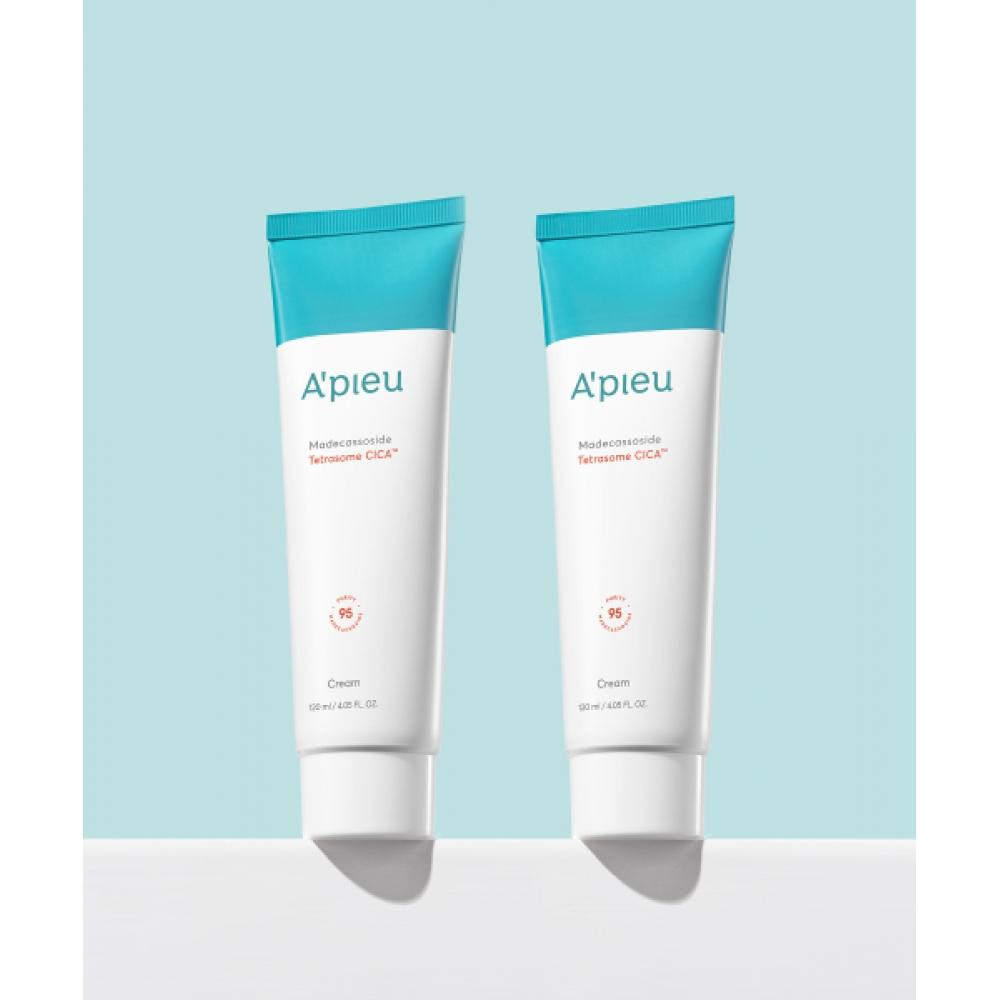 Apieu [2 Pieces] Madecassoside Tetrasomal Cica Cream  Large Volume  120ml FREE