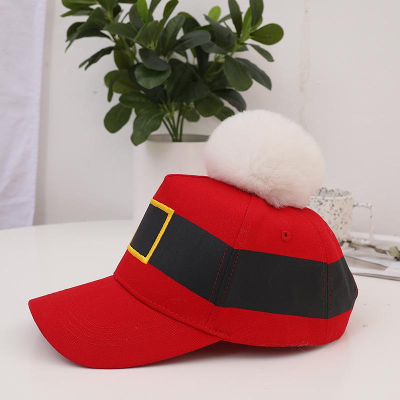 Christmas Decorative Belt Buckle Pattern Adjustable Baseball Cap For Cosplay Stage Performance Party Hat