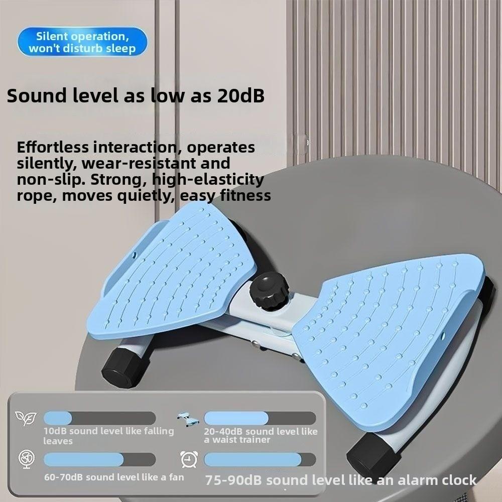 Rotating Design Waist Training Board with Resistance Bands Silent Waist Twisting Stepper Safety Double-Grippy Pedal