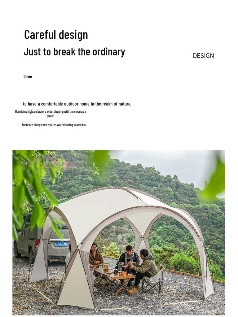 Dome Canopy Tent: Multi-Person Sunshade, Weather Protection, Portable for Outdoor Camping.