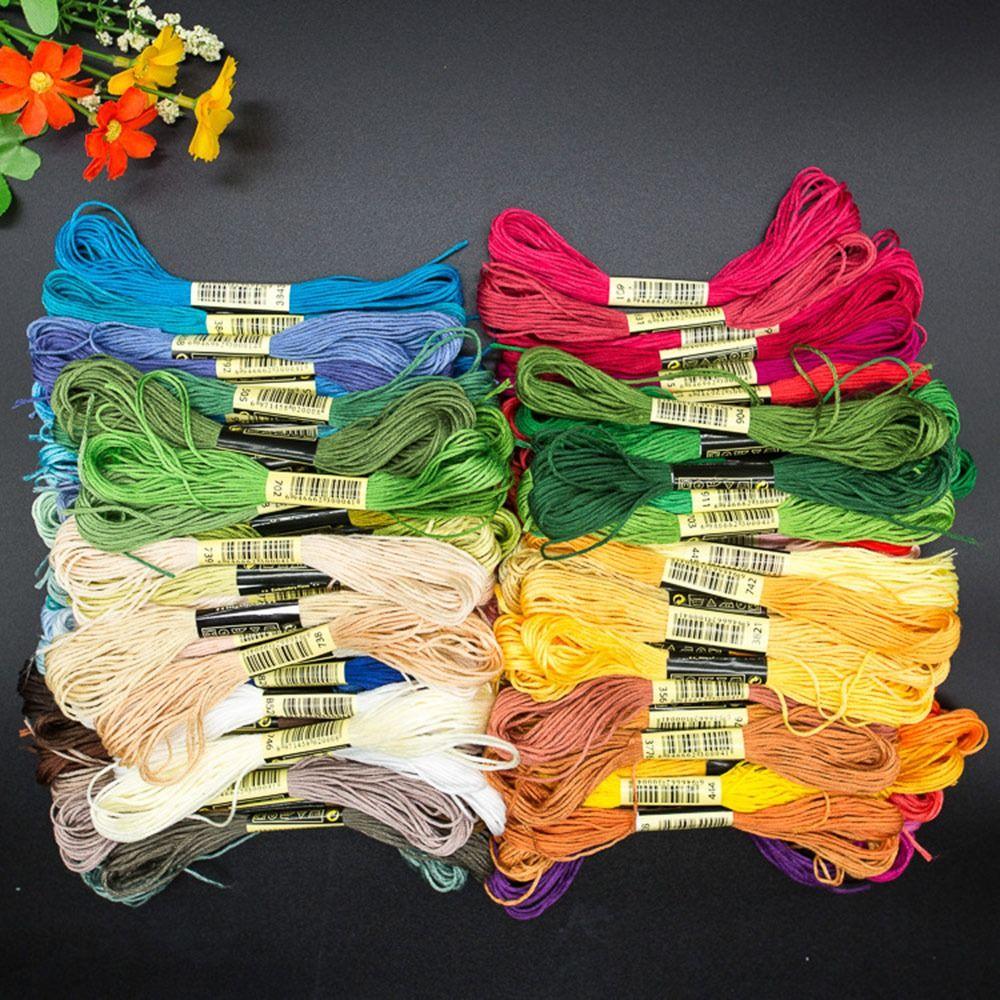 24/100/50/100 Cross Stitch Threads Multicolor Sewing Tool New Embroidery Thread