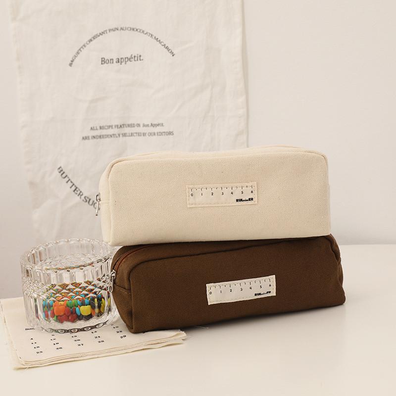 Canvas Pencil Case With Large Capacity For Students And Teens