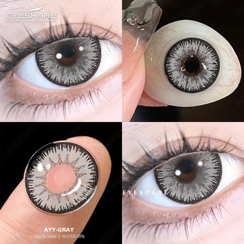 Eyeshare Colored Contact Lenses Cosplay Anime Character Eye Makeup Lenses Red Halloween Carnival Night Contact Lenses Purple Beauty Soft Lenses 1 Pair