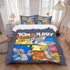3pcs Tom and Jerry Bedding Set Includes Quilt Cover and Pillowcases, Suitable for All Seasons F094