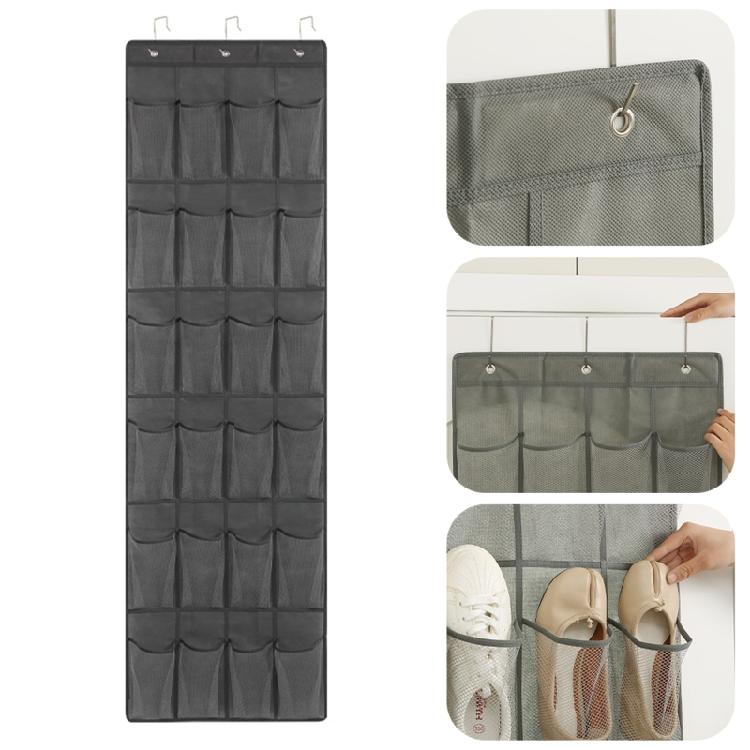 24/28 Grid Shoes Organizer Door Storage Holder Hanging Shoe Rack for Women Men