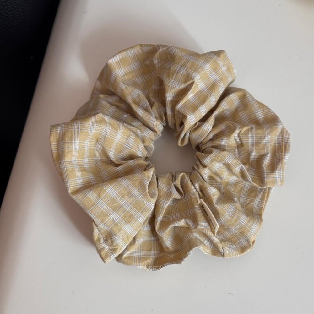 Light Yellow Elastic Hair Ties Minimalist Pattern Hair Rope Sweet Ponytail Hair Scrunchies  Women