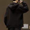 Autumn and Winter Polar Fleece Hooded Cardigan Sweatshirt Solid Color Simple Men's Zipper Jacket Top
