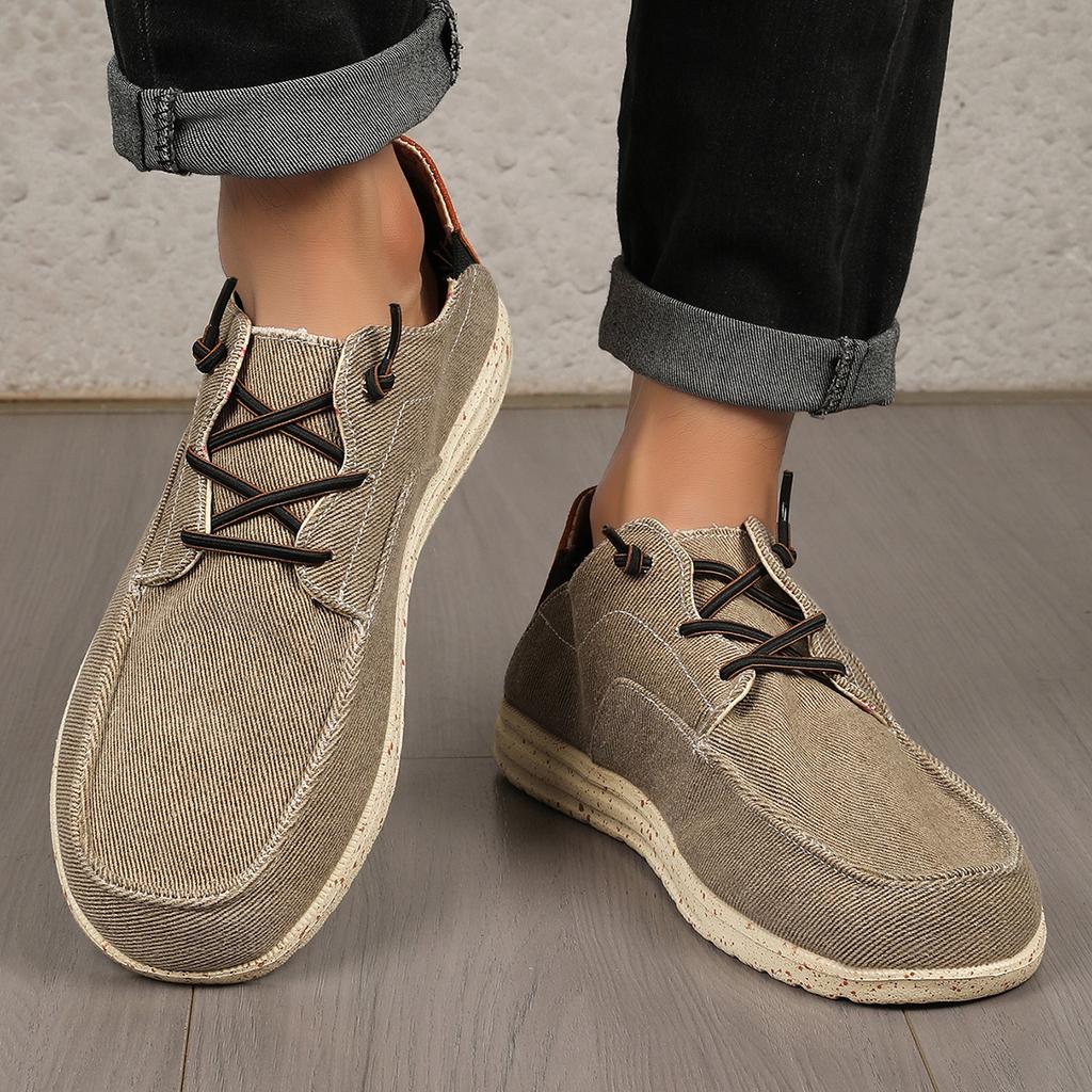 Large size 48 men's shoes Amazon casual loafers men's breathable and light lazy one-pedal light canvas shoes