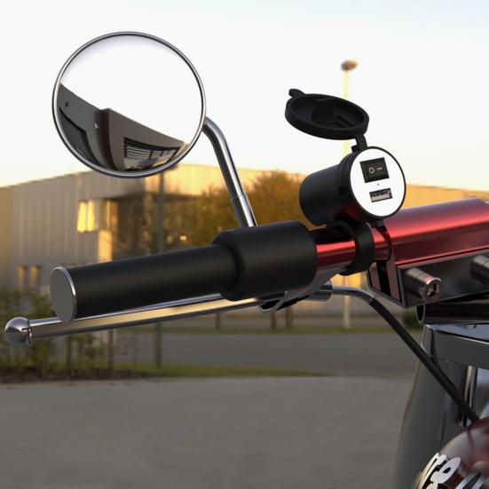 12V Universal Motorcycle Motorbike Waterproof High Speed USB Cell Phone Charger