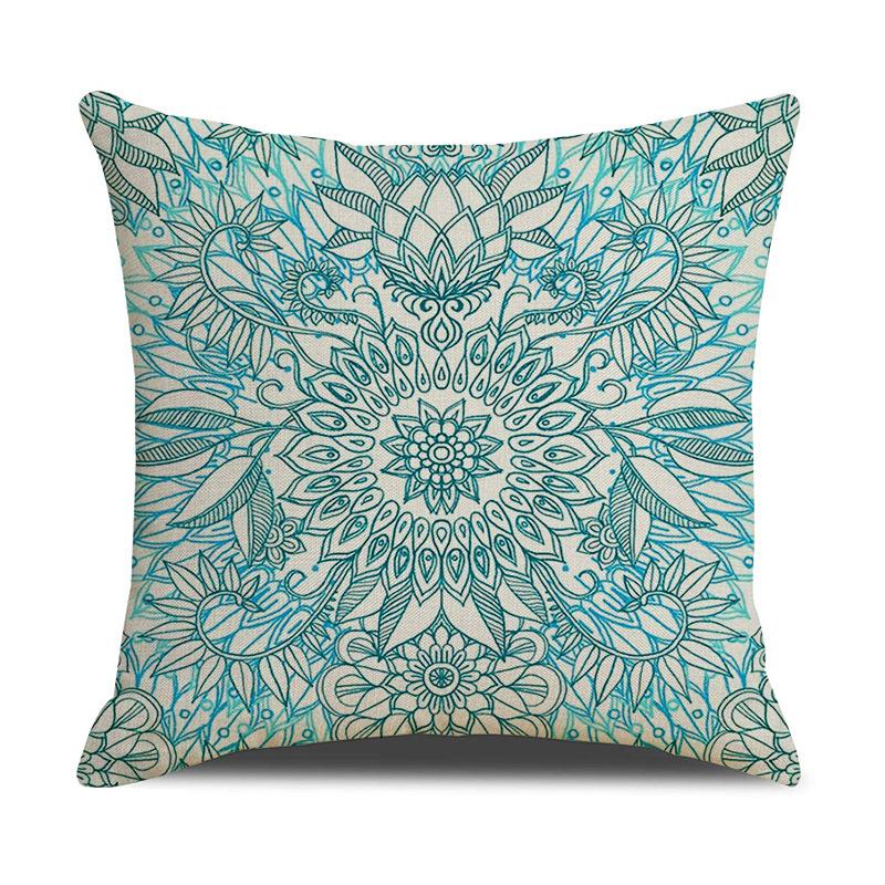 Retro Pattern Printed Cushion Pillow Cover Sofa Side Sleeping Household Products Linen Cushion Geometric Pattern