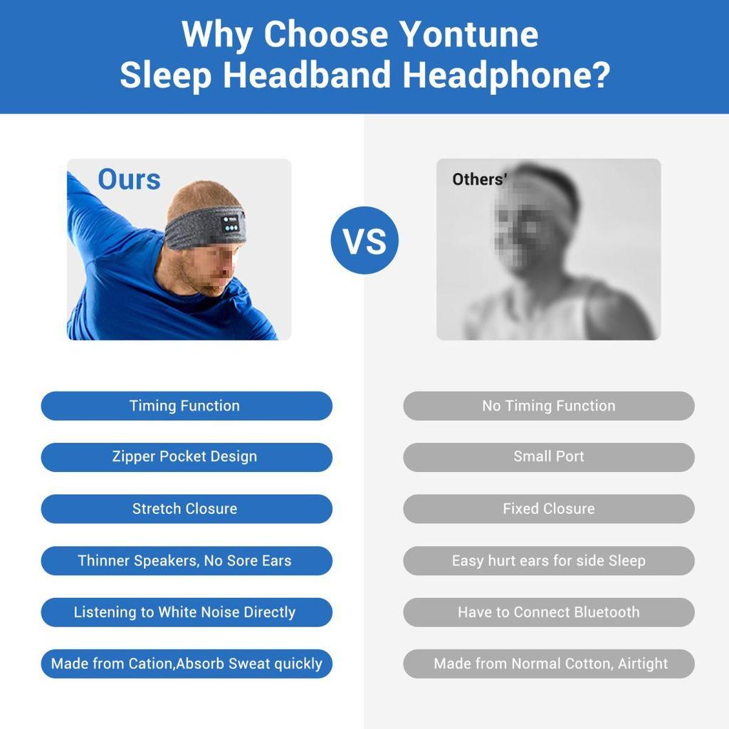 Bluetooth Sports Headband: Wireless Headphones for Running, Fitness, Yoga & Sleep