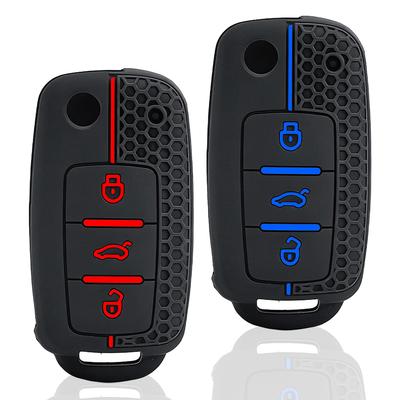 Protect Car Key Shell For Volkswagen Polo Passat B5 Golf 4 5 6 MK5 MK6 Eos Bora Beetle TSI New Silicone Cover Case