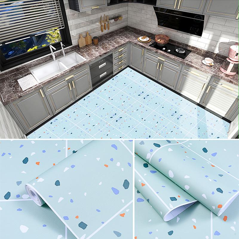 Adesivo da Pavimento Moderno Minimalista Autoadesivo per Bagno, WC e Cucina