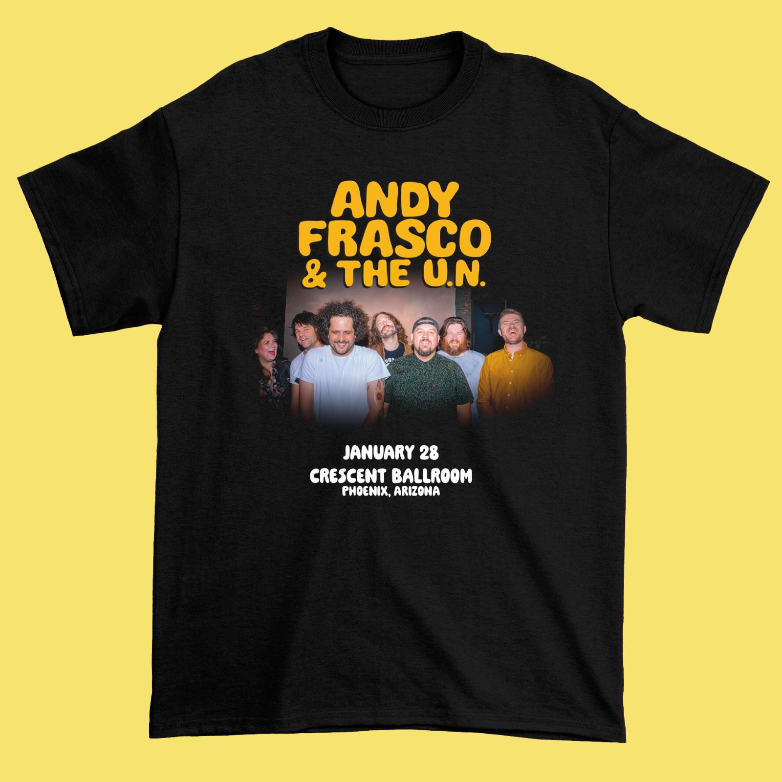 Andy Frasco & The U.N. January 28 2026 Tour Black Cotton Shirt HL685 L
