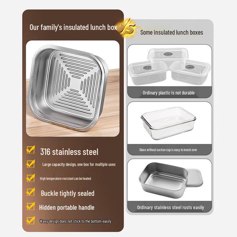 Sichun Stainless Steel Food Storage Container with Lid