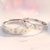 2026 Fashion Jewelry S New Design Moon Star 925 Sterling Silver Couple Ring
