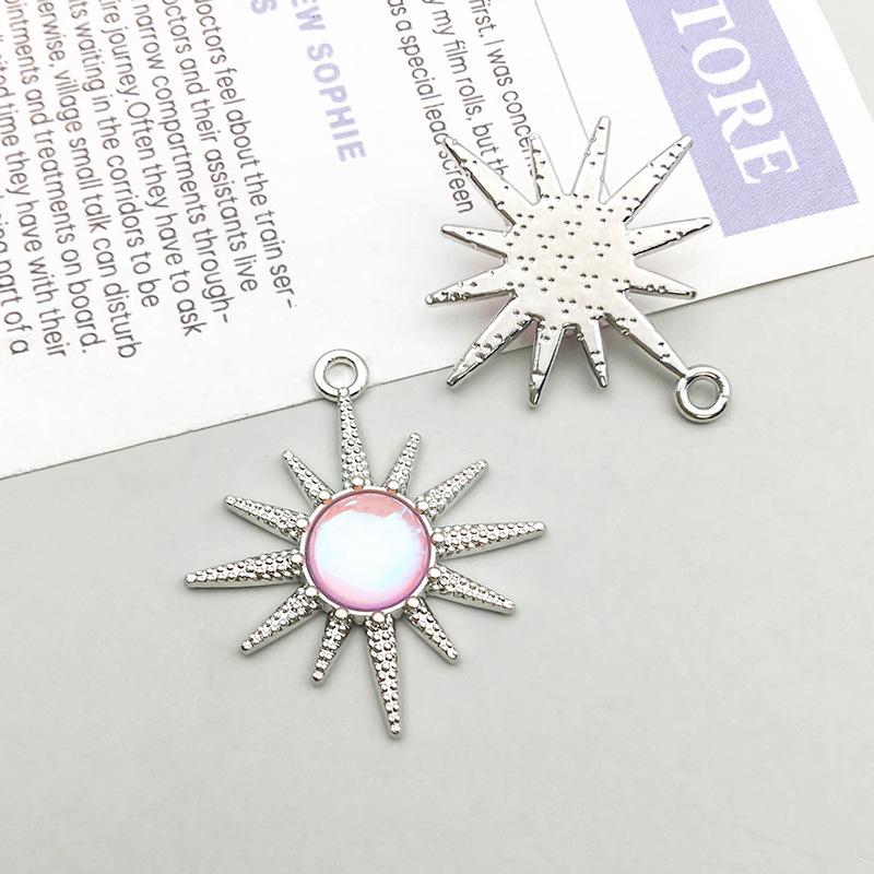 

Подвеска-шарм «Подсолнух из белого золота» для изготовления украшений своими руками