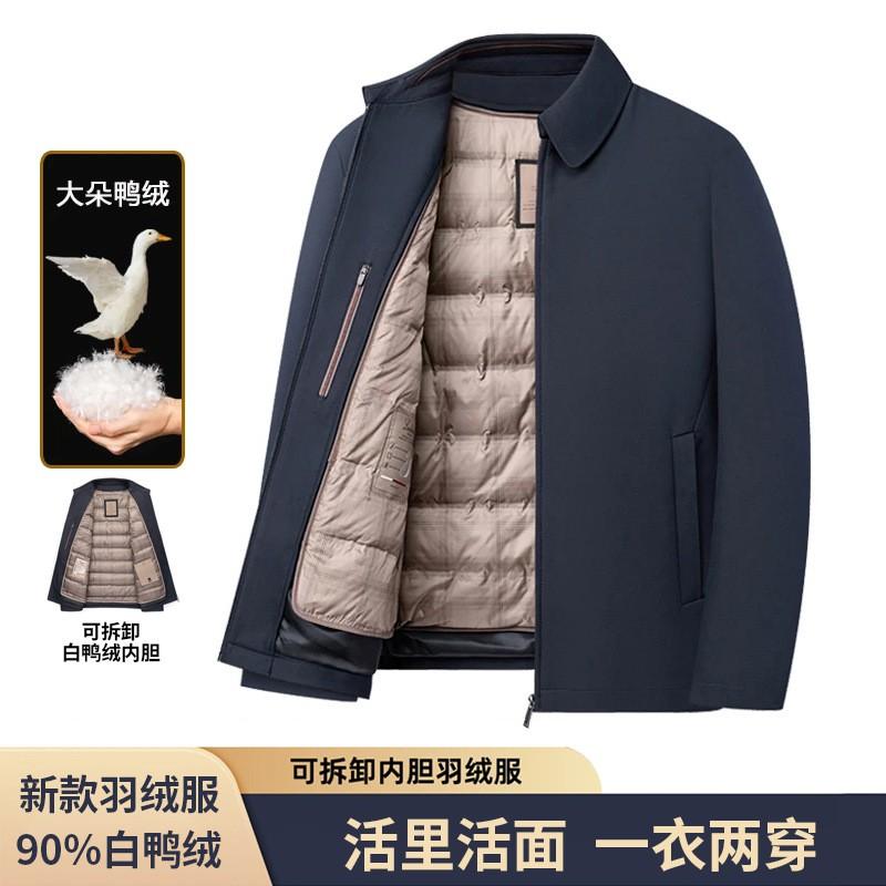 Mens Reversible Detachable Inner Layer Down Jacket