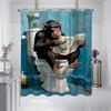 Humorystyczna zasłona prysznicowa z małpką: Odkryj osobliwy design, miękki materiał i radosną atmosferę dla Twojej wyjątkowej łazienki.