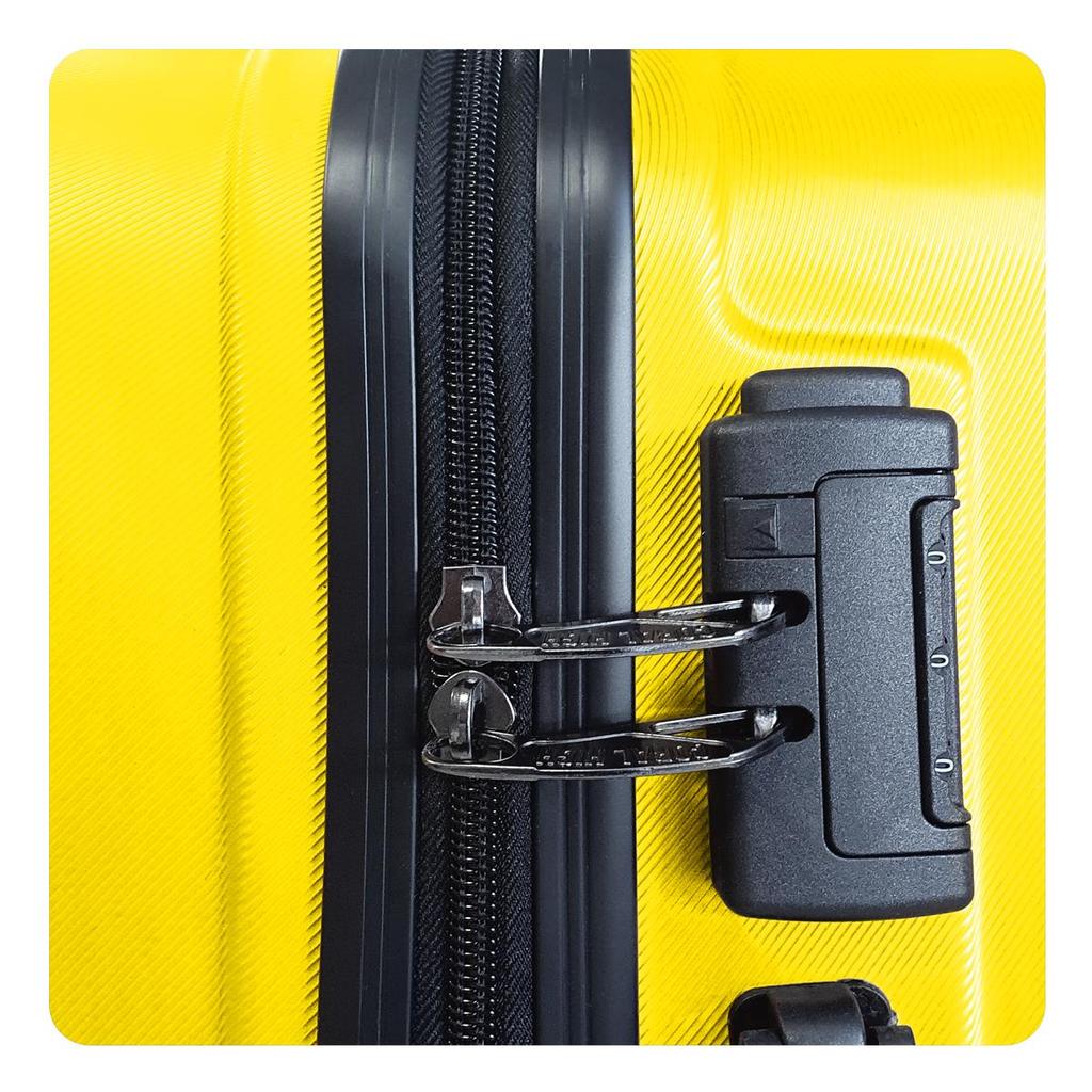coral high ABS Gelber mittelgroßer Koffer 16457