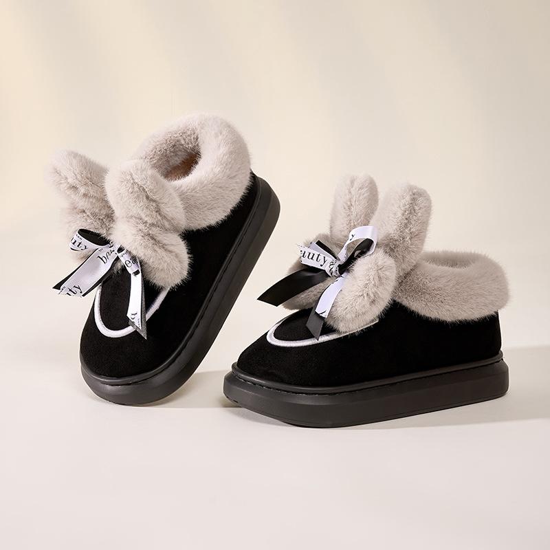 

Зимняя хлопковая тапочка сумка и женская верхняя одежда ощущение наступания на дерьмо, бытовая зимняя домашняя толстая подошва бархатная теплая хлопковая обувь утолщенная 40/41