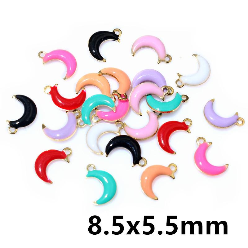 20pcs Random Mix Cute Stainless Steel Enamel Charms Pendant Fish Starfish Flower Evil Eyes DIY Jewelry Making Accessories