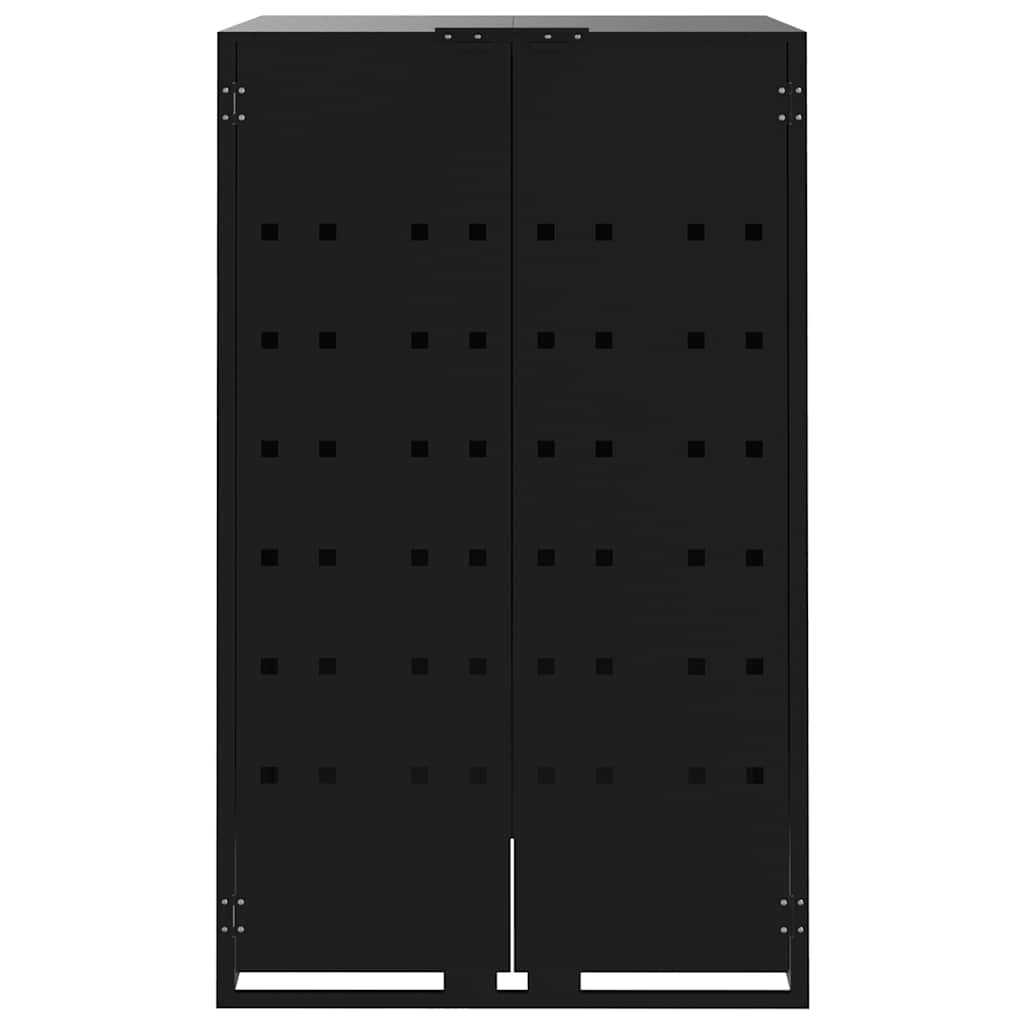 5 Ton Waste Bin Enclosure Black 345 X 79 X 117 Cm Steel