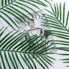 10Pcs Green Leaves Artificial Palm Leaves Flexible Branches Faux Greenery  Wedding Decor