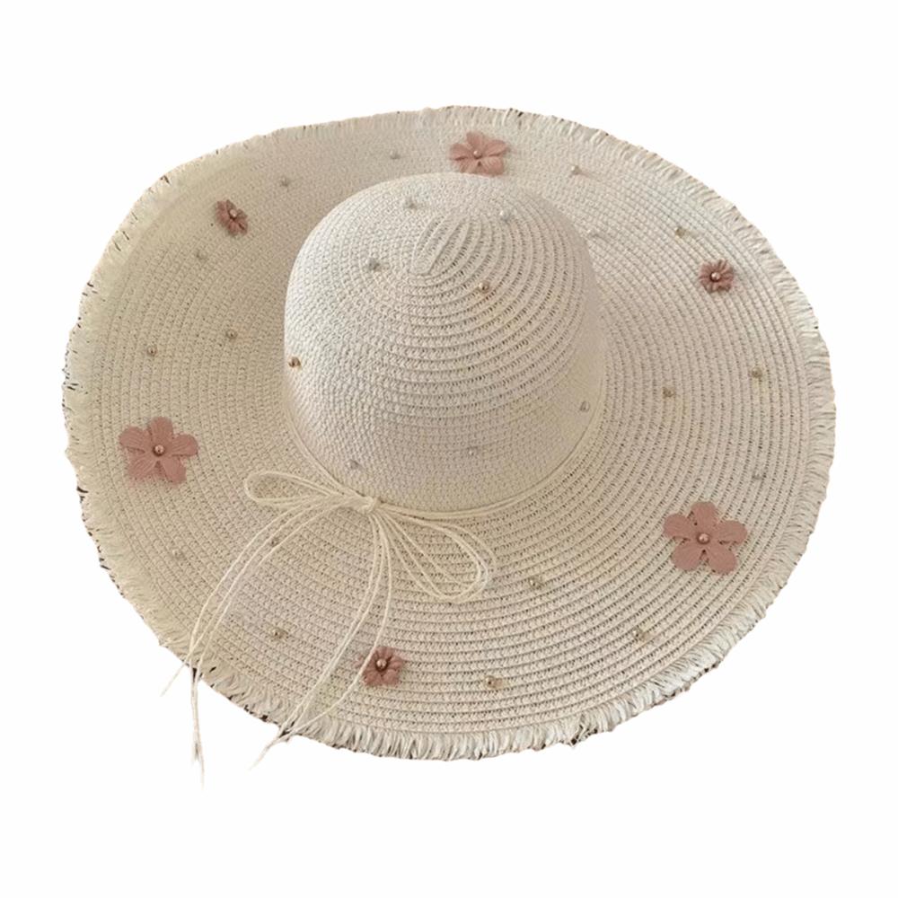 Lightweight Straw Hat Multicolor Sun Block Hat Fashion Big Brim Hat Beach Use