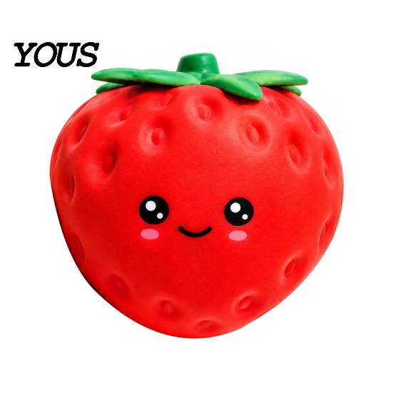 Strawberry Stress Relief Toy Cartoon Toy, Giant Squeeze Fake Reducer Fruit Sensory Fidget for Home Office School Hand