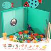 Fishing Wooden Magnetic Puzzle Toys For Childrens Educational Matching Word