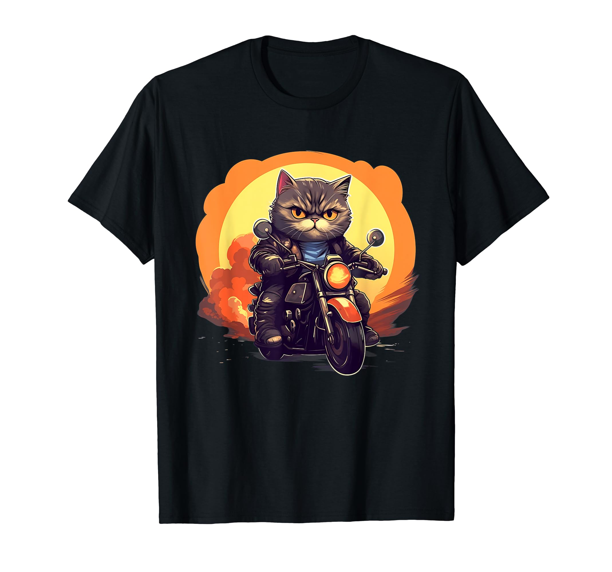 

Biker Exotic Shorthair Cat Riding Motorcycle T-Shirt