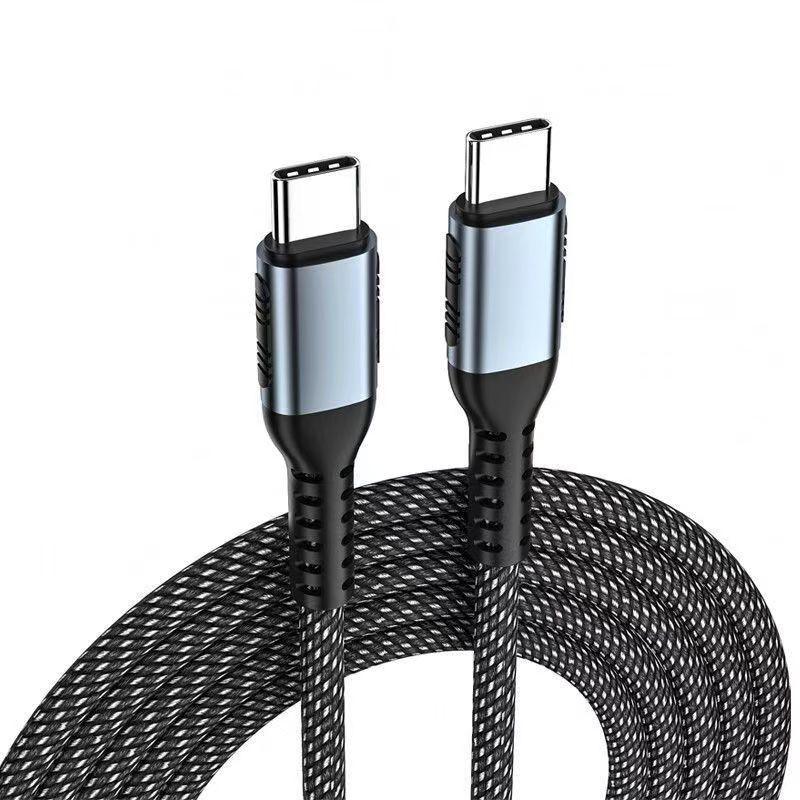 240W PD Fast Charging C-to-C Cable, Male-to-Male, 100W Charging, 5A Data Transfer, Type-C.