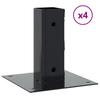 Square Post Base 4 pcs 46 x 46 mm Powder Coated Steel