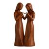 Hand Painted Resin Statues Of Sisters Female Friendship Statues Perfect Birthday Gifts For Sisters And And Christmas Bulbs