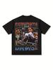 T-shirt Estiva da Uomo Retro con Motivo Pugilato Design Gervonta Hammertime Davis Manica Corta