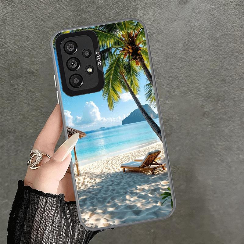 Sommer Strand Meer Palmenbaum Urlaub Stoßfeste Handyhülle für Samsung A17 A16 A15 A14 A37 A57 A36 A56 A26 A35 A55 A25 A34 A54 A2